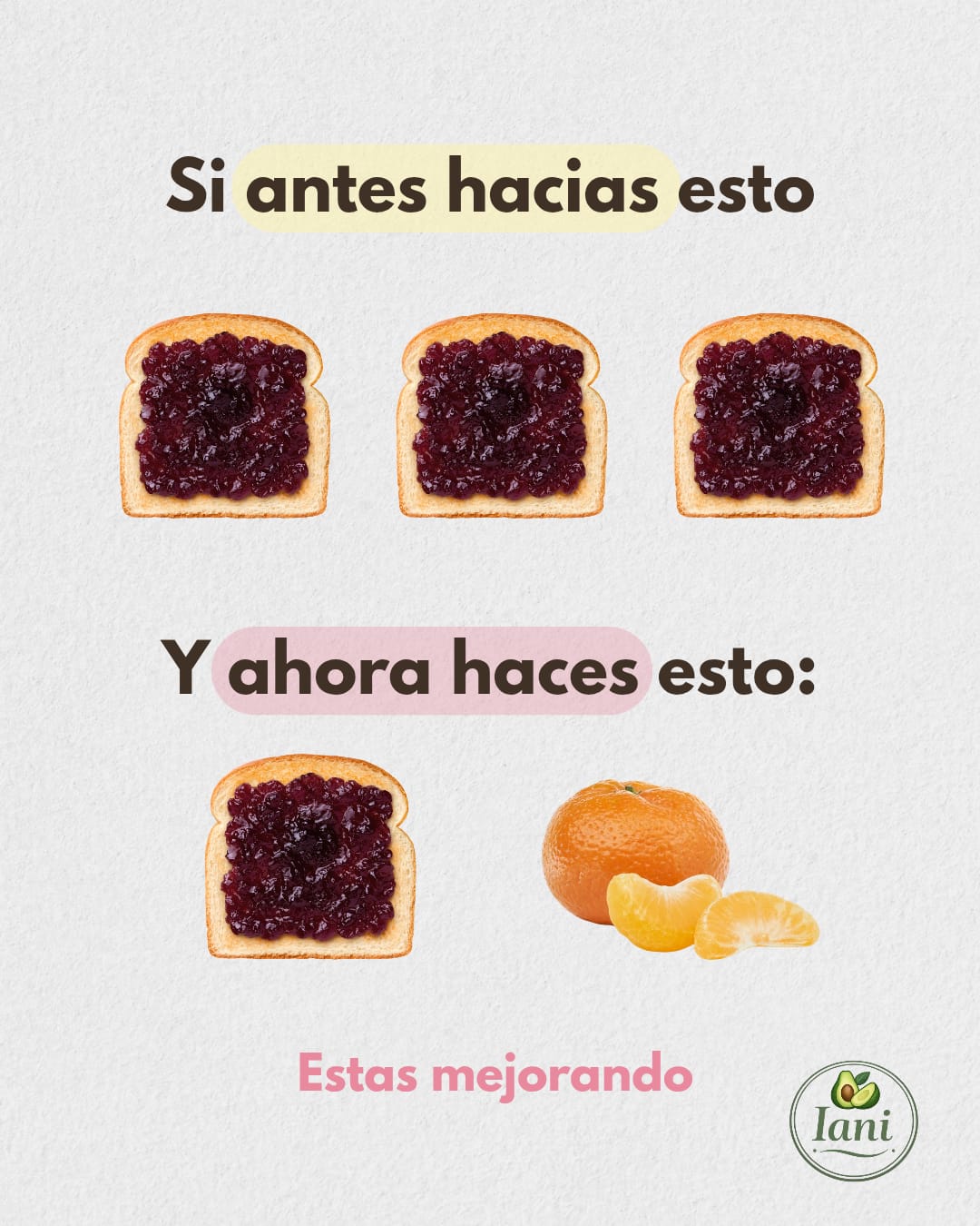 Publicación sobre incorporar hábitos en la alimentación